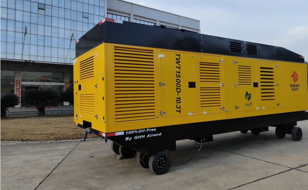 diesel oil free air compressor 1500cfm